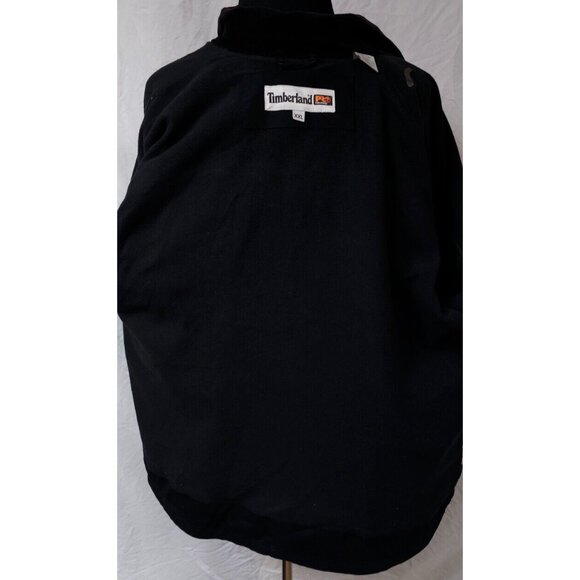 Timberland Pro Series Men XXL Black Lined Corduroy Collar Full Zip Canvas Coat - Picture 10 of 16